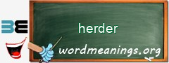 WordMeaning blackboard for herder